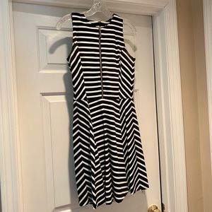 Michael Kors black and white striped dress